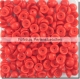 #09.04 - 50 Stück Teacup Beads 2x4 mm - Opaque Red