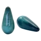 #08.02 - 1 Stück Polaris-Elements Perlen Tropfen "Mosso" - Ø 20x10 mm - shiny deep lake teal blue