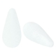 #15.03 - 1 Stück Polaris-Elements Perlen Tropfen - Ø 20x10 mm - matt bianco white