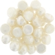 #02.01 25 Stck. 2-Hole CzechMates Cabochon 7mm - White Luster