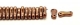 #00.00 - 50 Stück Link Beads 3x10 mm - Jet Copper