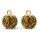 1 Stück Glitter Mesh PomPom - Gold Brown (Gold)