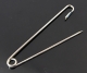 1 Stück Kilt-/Sicherheitsnadel 80 mm aus Metall - platin-farben