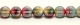 25 Stück Perlen Melone - Ø 6mm Opaque Red/Multicolor Hematite Coating