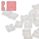 #02.02 - 25 Stück FIXER Beads 8x7 mm - Chalk White Shimmer