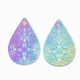 #37.01 1 Stück Edelstahl Filigree Tropfen 52.5x34x0.3 mm Multicolor-Farben