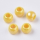 10 Stück Großloch-AcrylPerlen 10x8mm - Gelb AB