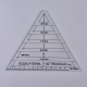 1 Stück Acryl Quilt-Schablone - 60° Winkel "Triangle" - 136x166x2,9mm, Loch: 3mm