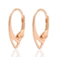 1 Paar Ohrbrisuren "Creole" - ca. 18x11mm (Ø4x1.3mm) - roségold-farben (kupfer-farben)