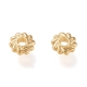 10 Stck. Abstandsperlen, langlebig plattiert, Blume, 18K vergoldet Größe: ca. 4,8 mm Durchmesser, 1,5 mm dick, Loch: 1,2 mm.