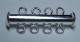 1 Schiebeverschluss 4 Ösen silver plated
