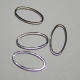 5 Stück ovale Metallringe 16x8 mm nickelfarben