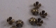 #18 - 5 Perlkappen "Blume" Ø 8mm altgold/bronze