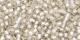 10 g TOHO Seed Beads 11/0 TR-11-0021 F Crystal Silver-Lined Frosted (A,D)