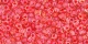 10 g TOHO Seed Beads 11/0 TR-11-0185 - Inside-Color Luster Crystal/Poppy Lined (E)