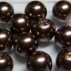 #12 20 Stück - 12,0 mm Glaswachsperlen - brown