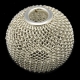 1 Stück Metallkugel 25x22 mm - Draht silberfarben hell