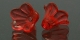 #29.0 - 10 Acrylblüten transp. Ø 14x10 mm red
