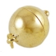 1 Kugel-Magnet-Verschluss Ø 12x16,5 mm goldfarben