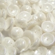 #14 - 25 Stck. Piggy-Beads 4x8mm - chalk white hematit coating