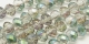 145 facetierte Rondelle 3*4mm crystal/green-AB-galv
