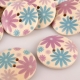 10 Holzknöpfe 48'' Ø 30mm natur "Blumen"