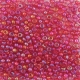 #078 10 Gramm Rocailles rainbow rot 9/0 2,6 mm