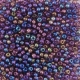 #080 10 Gramm Rocailles rainbow dkl.-lila 9/0 2,6 mm