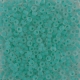 #100 10 Gramm Rocailles chrystal matt mintgreen lined 9/0 2,6 mm