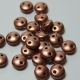 #19 - 50 Stück Two-Hole Lentils 6mm - met. copper matt