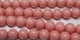 #09 1 Strang Perlen rund - white coral pink painted - Ø 8 mm