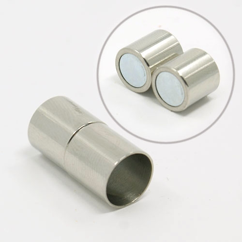 1 Magnet-Verschluss Ø 20x7mm zum Kleben - Edelstahl Hochglanz