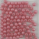 #85 50 Stück Perlen rund - rosé hematit coating - Ø 4 mm