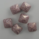 #12 - 10 Two-Hole Pyramid 8x8mm - white purple marmor