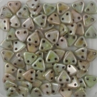 #19 10g Triangle-Beads 6mm - opaque alabaster ultra luster green