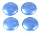 #49 - 50 Stück Two-Hole Lentils 6mm - Met. Pearl Coat Sapphire