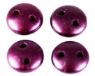#52 - 50 Stück Two-Hole Lentils 6mm - Met. Pearl Coat Purple