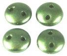 #54 - 50 Stück Two-Hole Lentils 6mm - Met. Pearl Coat Olive