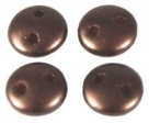 #55 - 50 Stück Two-Hole Lentils 6mm - Met. Pearl Coat Dk Brown