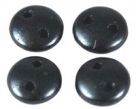 #56 - 50 Stück Two-Hole Lentils 6mm - Met. Pearl Coat Charcoal