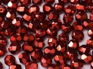 #16.01 50 Stück - 3,0 mm Glasschliffperlen - heavy metal red