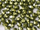 #16.04 50 Stück - 3,0 mm Glasschliffperlen - heavy metal green a