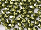 #99.24 50 Stück - 4,0 mm Glasschliffperlen - heavy metal green a