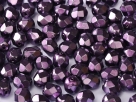 #99.27 50 Stück - 4,0 mm Glasschliffperlen - heavy metal purple