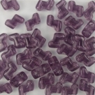 #06.0 - 25 Stück Two-Hole ZET Beads 5x6mm - tr. amethyst