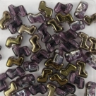 #06.2 - 25 Stück Two-Hole ZET Beads 5x6mm - tr. amethyst half br