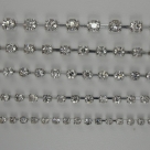 1 m Strasskette crystal Ø ± 4,0mm - silber