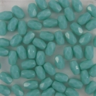 #14 - 30 Stück - 6*4mm Glasschliffperlen - op green turquoise