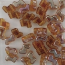 #02.1 - 25 Stück Two-Hole ZET Beads 5x6mm - tr. topaz celsian