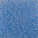 #134 10 Gramm Rocailles crystal matt blue lined 9/0 2,6 mm